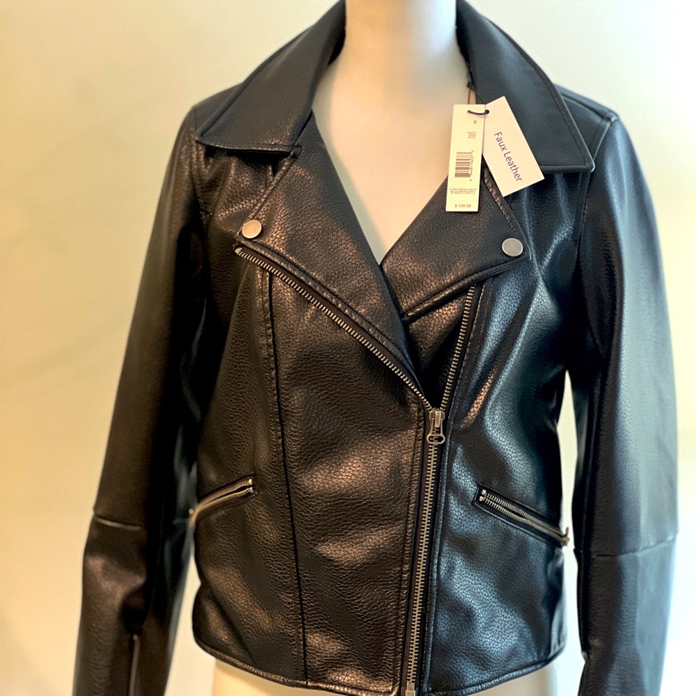 T Tahari Faux Leather jacket, new with tags